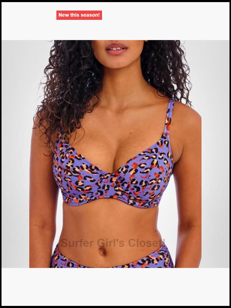 Women's Underwire Plunge Bikini Top Adjustable Straps Snap Back Hook And Bar